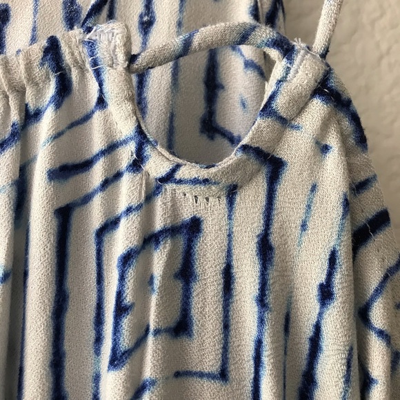 RVCA Lily Romper Blue White Printed NWT Romper L - Picture 14 of 16